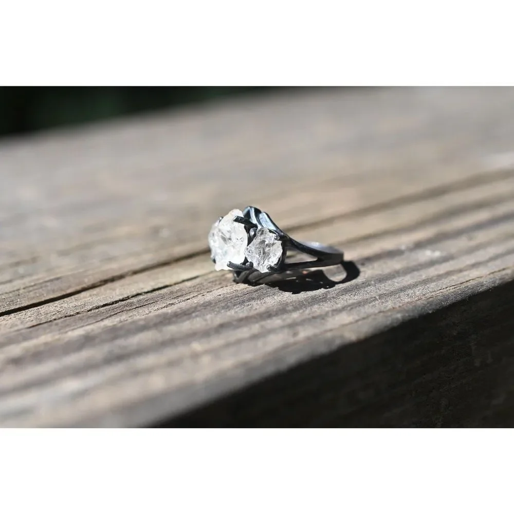 Raw Lake County Diamond Engagement Ring